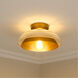 Crawford 1 Light 12 inch Brushed Champagne Bronze Flush Mount Ceiling Light